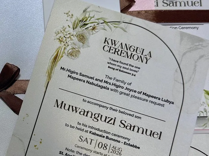 Kwanjula wedding invitation