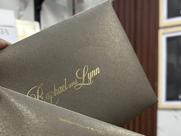 Foil wedding invitation